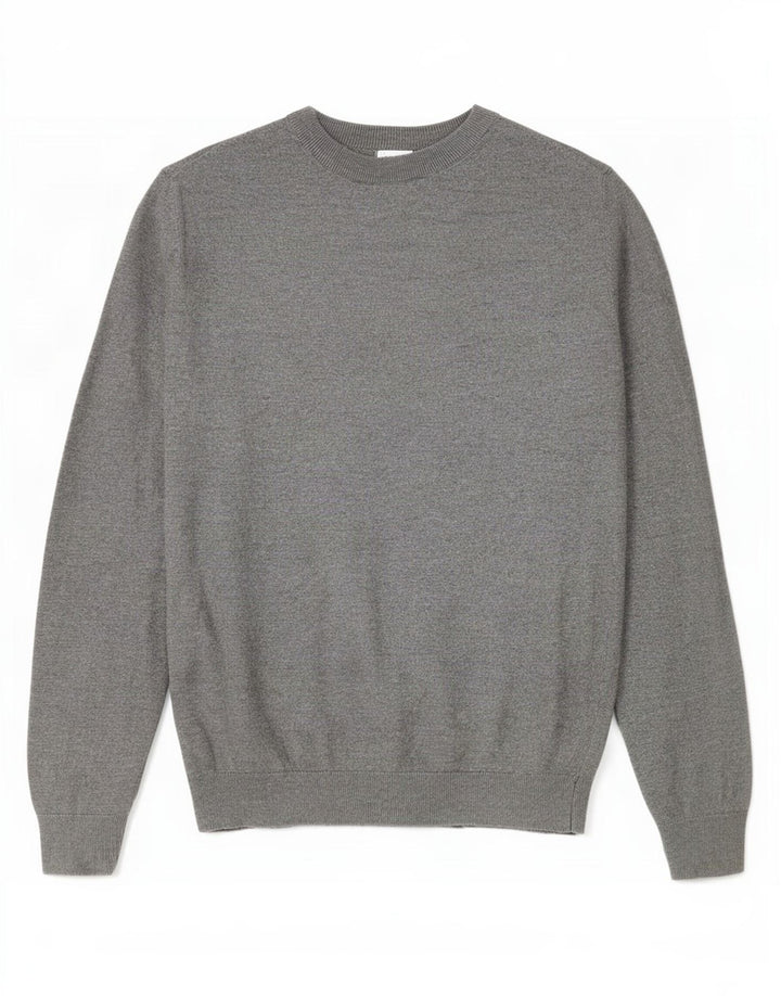 Maglione maglione girocollo da donna Zara UK 14 Viscosa grigio medio