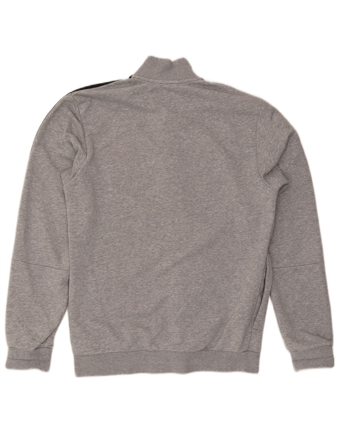 Giacca da tuta da uomo Adidas UK 38/40 Cotone chiazzato grigio medio