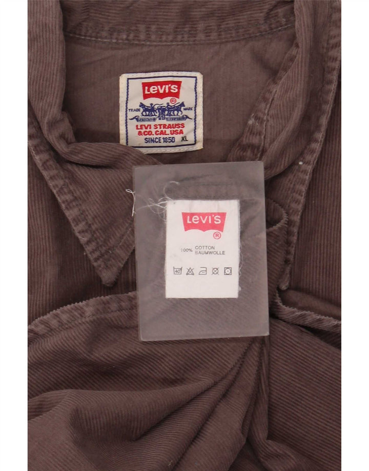Camicia Levi's da uomo in velluto a coste XL in cotone marrone
