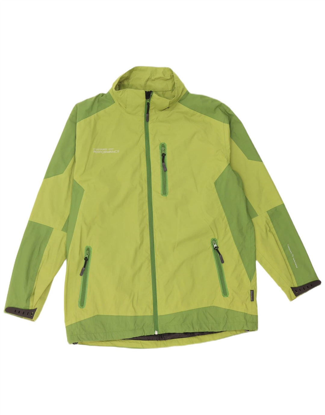 Giacca antipioggia da uomo della Guardia Costiera UK 40 Large Verde in nylon color block