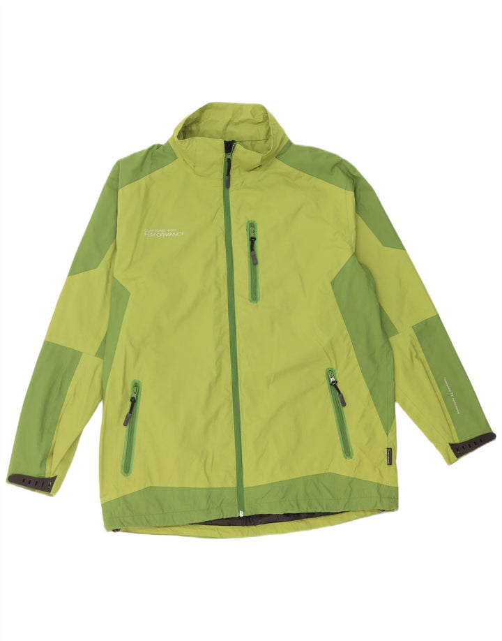 Giacca antipioggia da uomo della Guardia Costiera UK 40 Large Verde in nylon color block