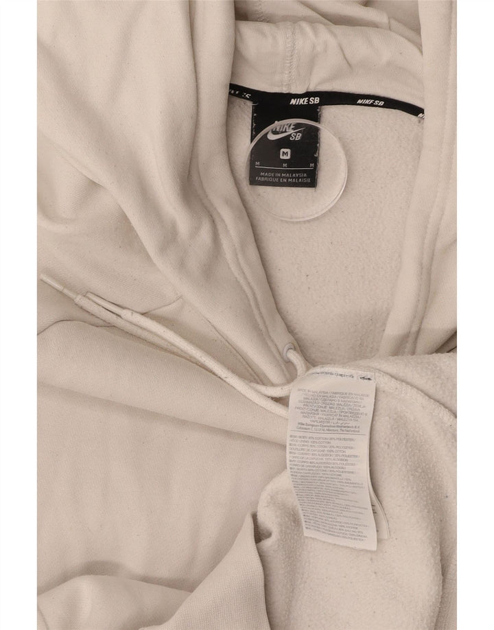 Maglione con cappuccio grafico NIKE da uomo in cotone bianco medio