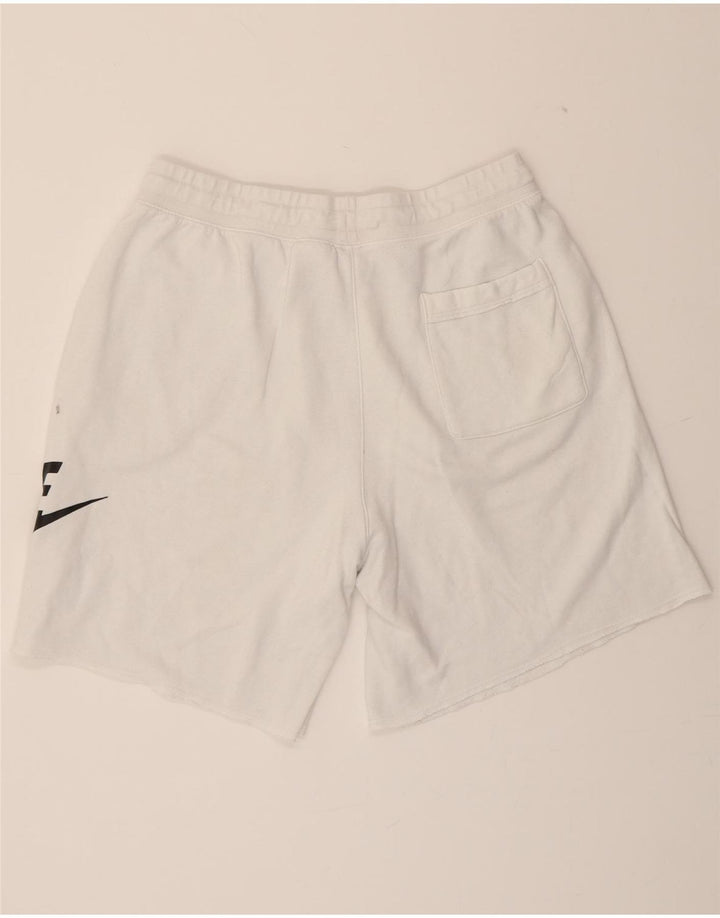 NIKE Mens Graphic Sport Shorts 2XL  White Cotton Vintage Nike and Second-Hand Nike from Messina Hembry 