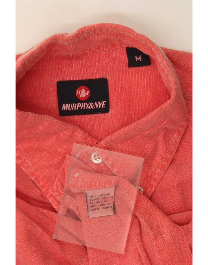 Camicia a maniche corte da uomo Murphy & Nye in cotone rosso medio