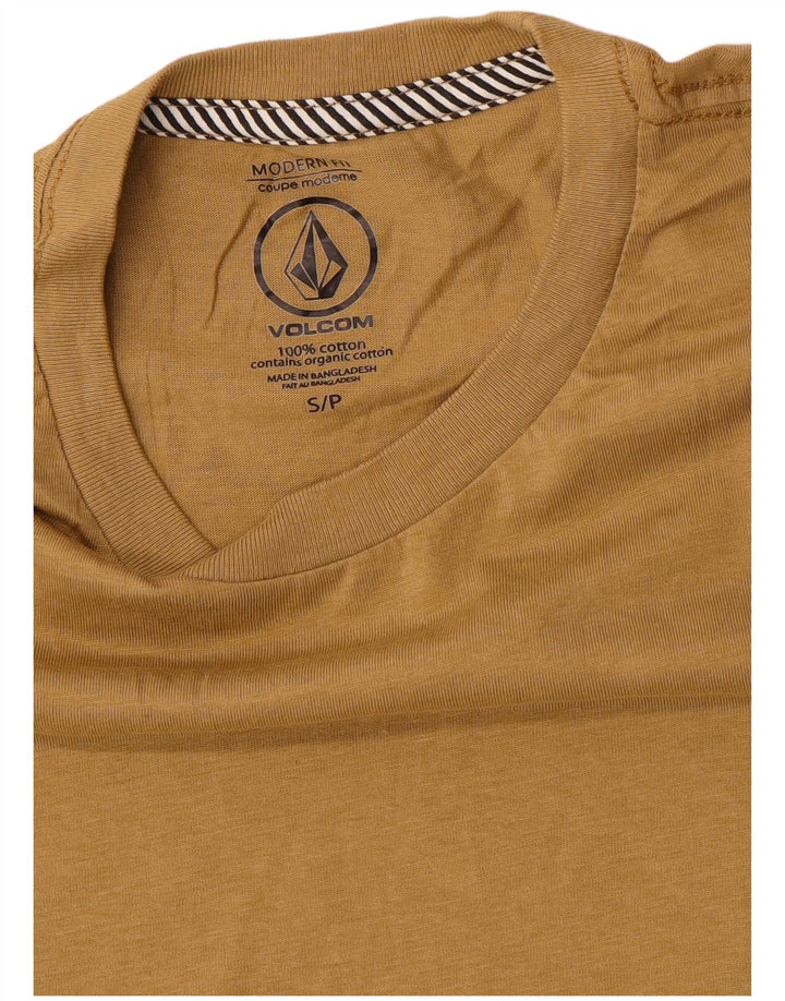 T-shirt da uomo Volcom Modern Fit, piccola, in cotone beige