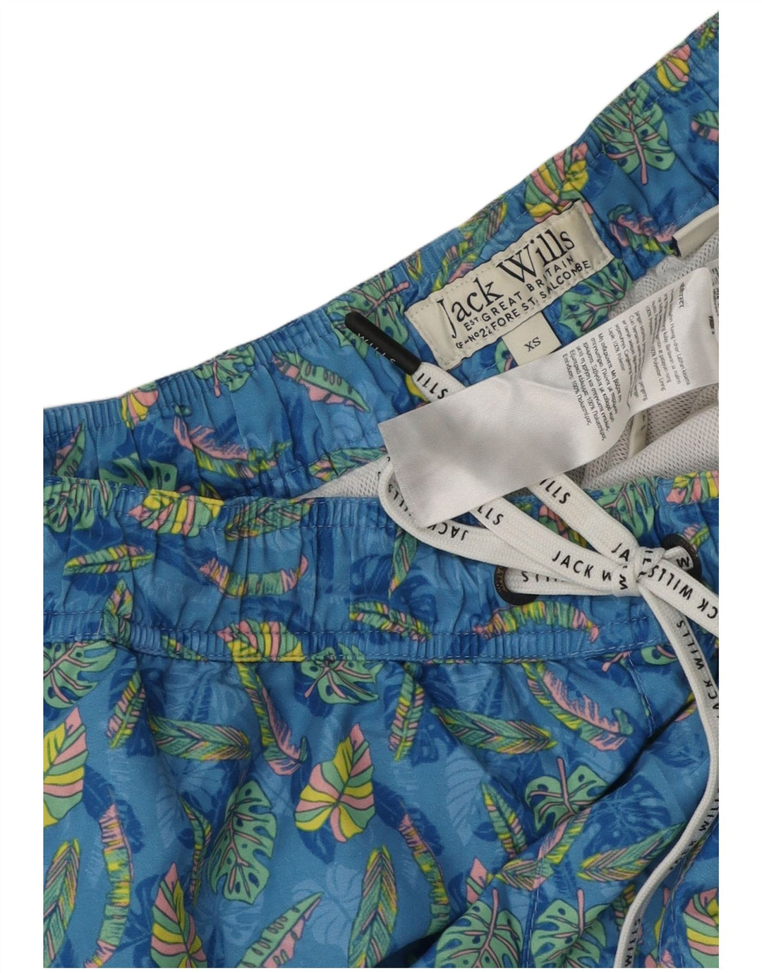 Pantaloncini da bagno da uomo Jack Wills XS blu floreale poliestere hawaiano