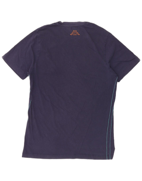 T-shirt grafica da uomo KAPPA Top Large in cotone blu navy