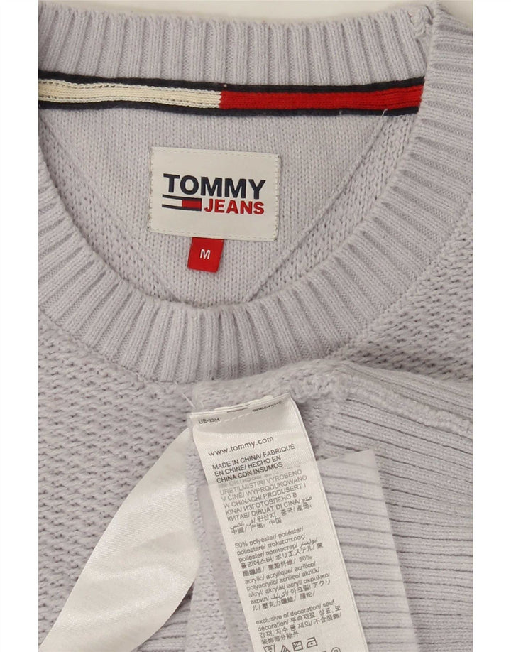 Maglione maglione girocollo da uomo Tommy Hilfiger poliestere grigio medio