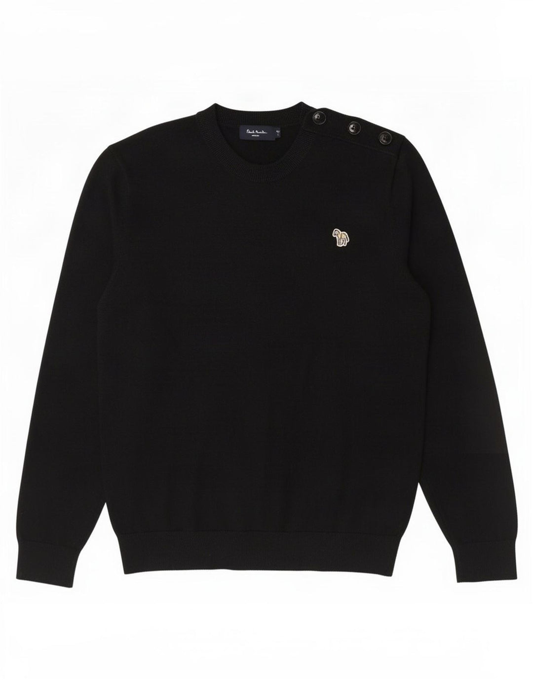 Maglione maglione girocollo da uomo Paul Smith grande cotone nero