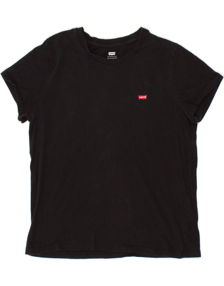 LEVI'S Womens T-Shirt Top UK 16 Large Black Vintage Levi's and Second-Hand Levi's from Messina Hembry 