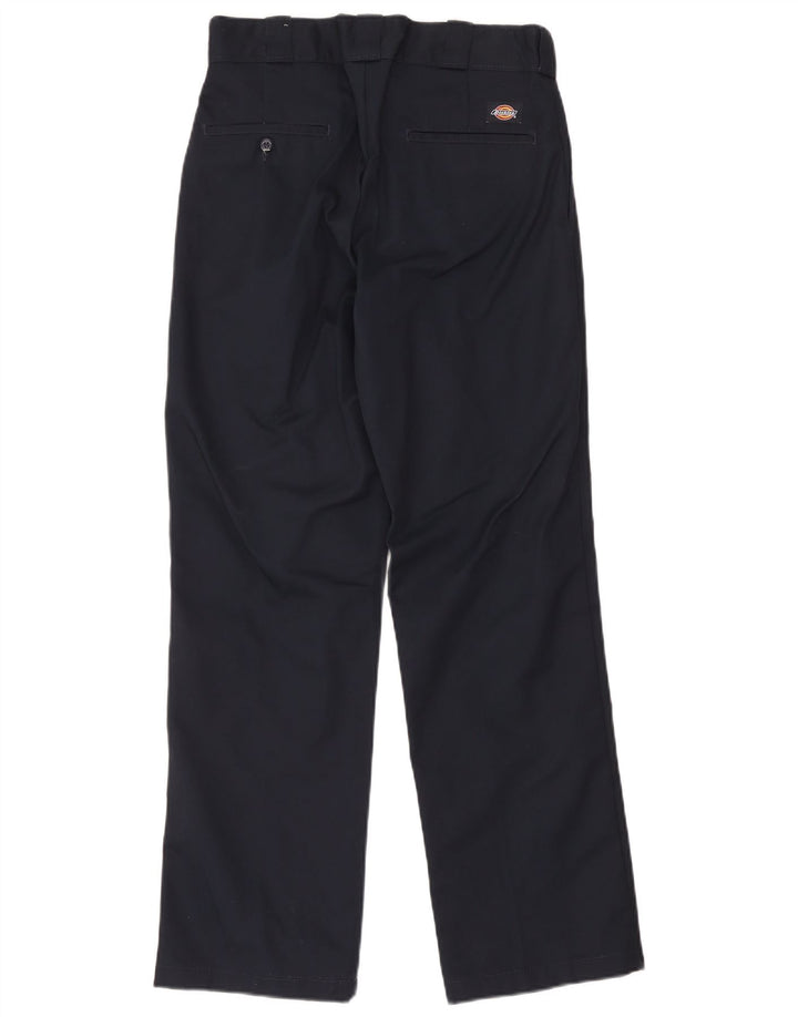 Pantaloni chino dritti da uomo Dickies W31 L32 poliestere blu navy