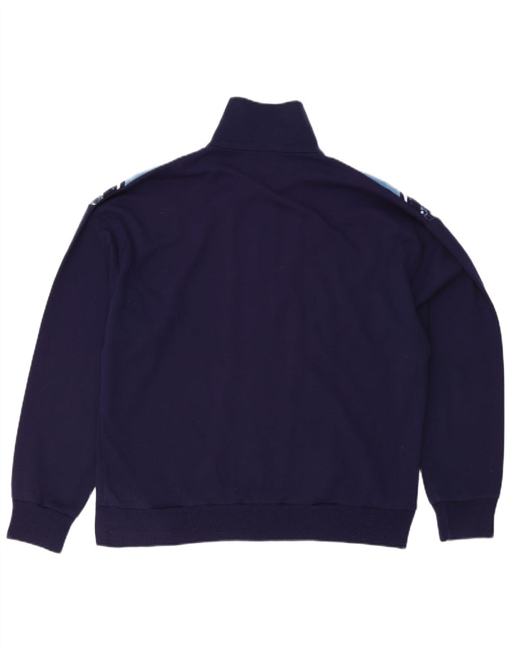 Giacca da ginnastica vintage da uomo grande color block blu navy