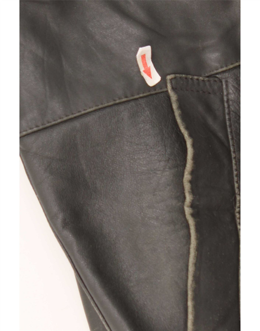 Giacca in pelle vintage da uomo UK 40 grande grigia