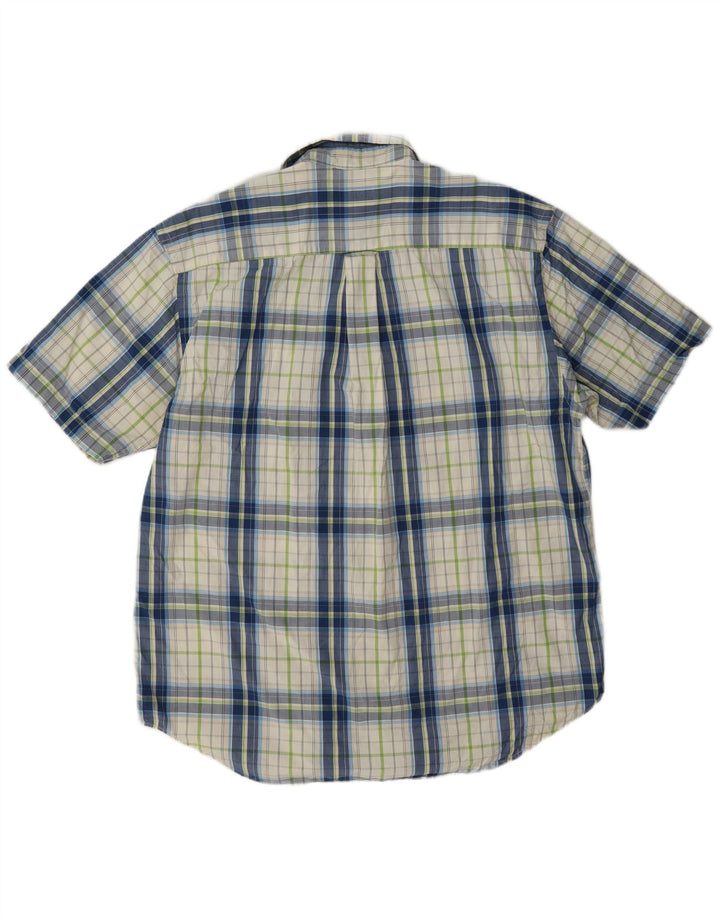 Camicia da uomo a maniche corte Nautica, cotone a quadri multicolore grande