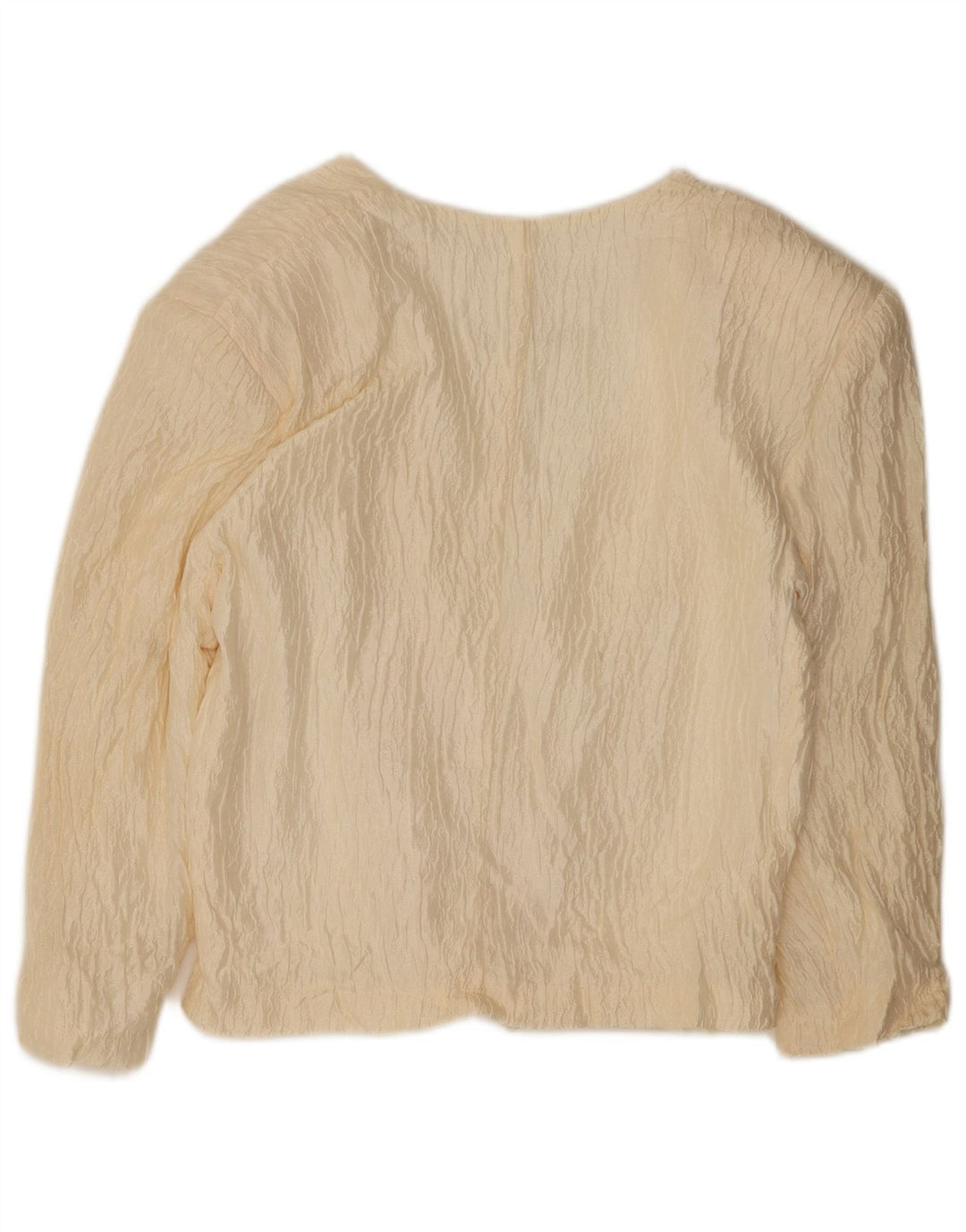 Giacca blazer doppiopetto vintage da donna UK 14 medio bianco sporco