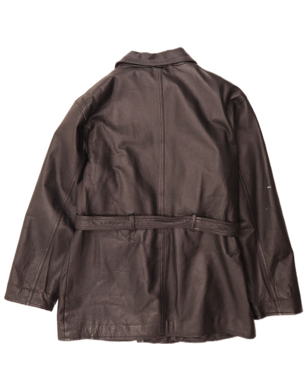 Giacca da motociclista in pelle Canda da donna di C&A UK 12 media nera