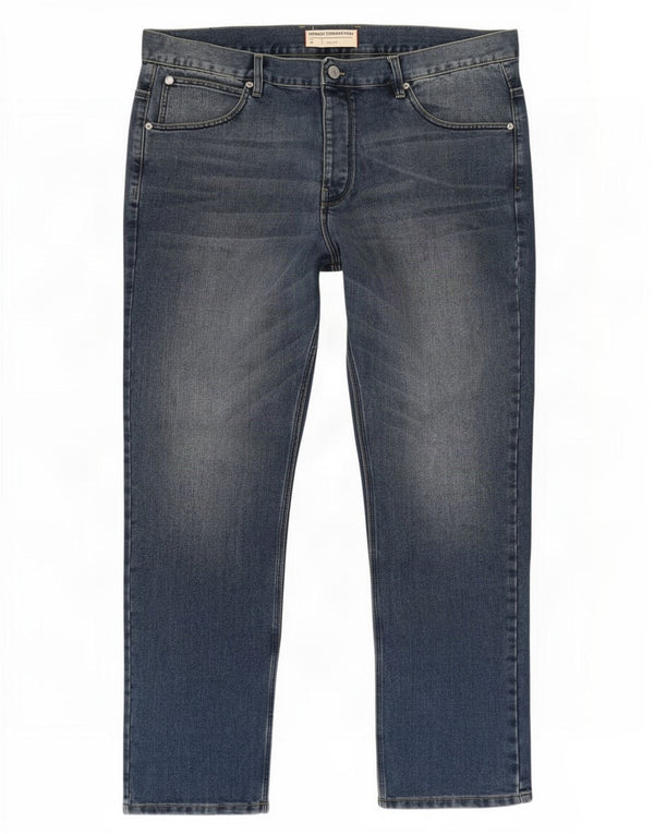 Jeans dritti da uomo French Connection W44 L34 cotone blu navy