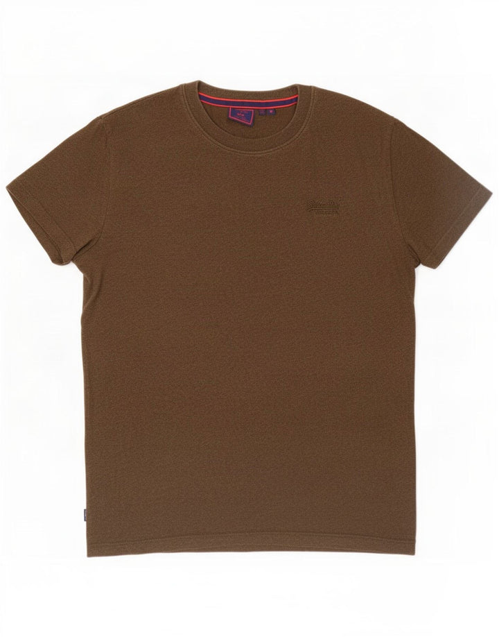 T-shirt da uomo Superdry Top in cotone kaki medio