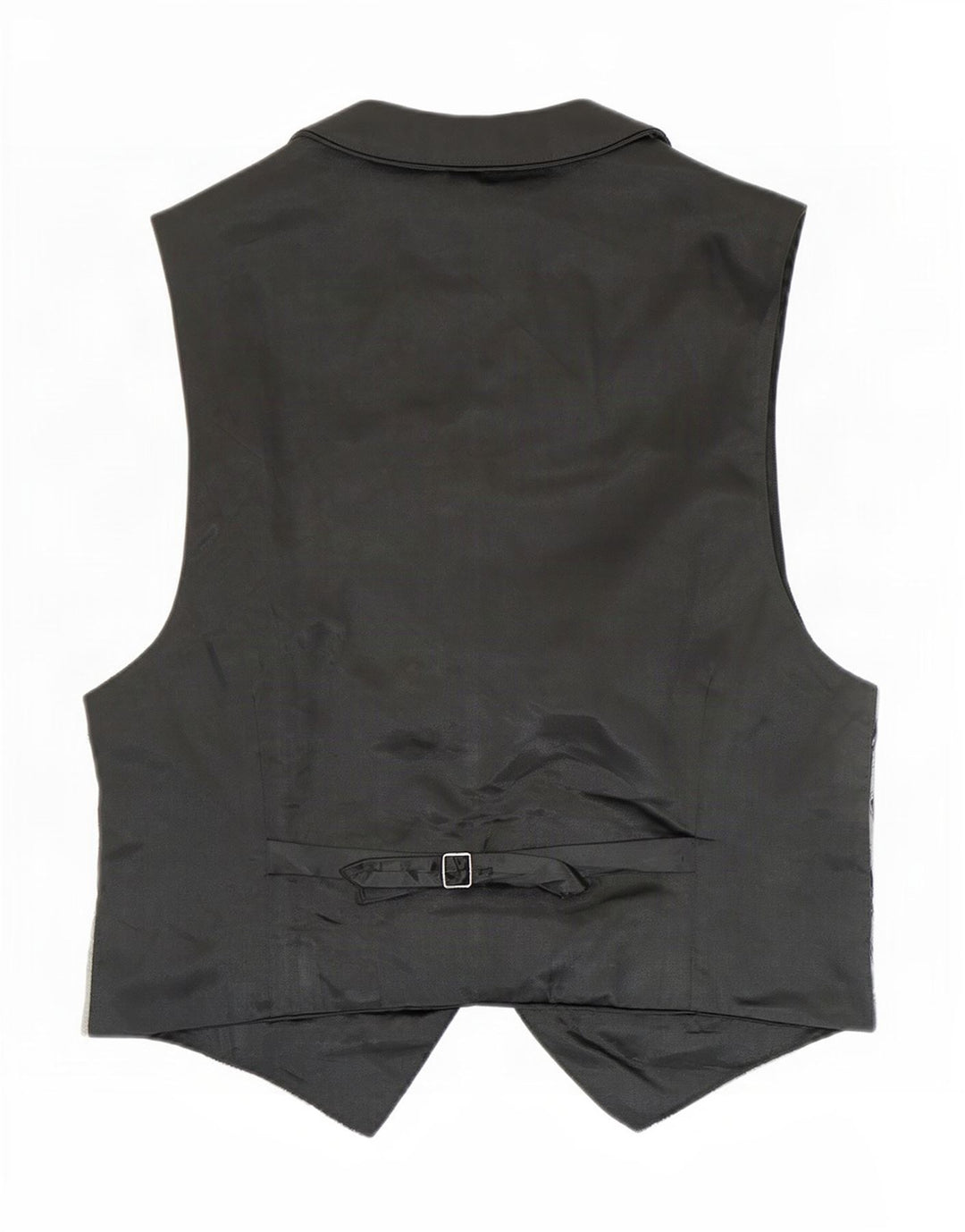 Gilet vintage da uomo con motivo astratto piccolo in rayon grigio