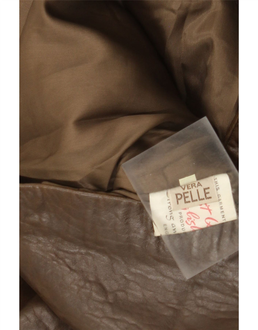 Cappotto in pelle da donna vintage IT 42 in pelle marrone medio