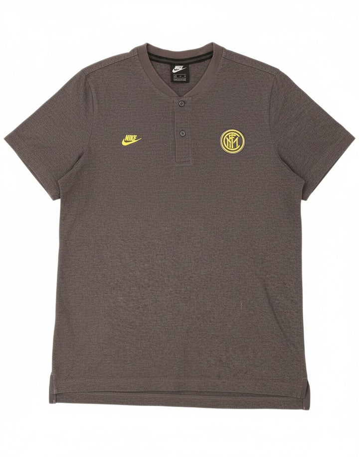 NIKE Mens Inter Milan T-Shirt Top XL Grey Cotton