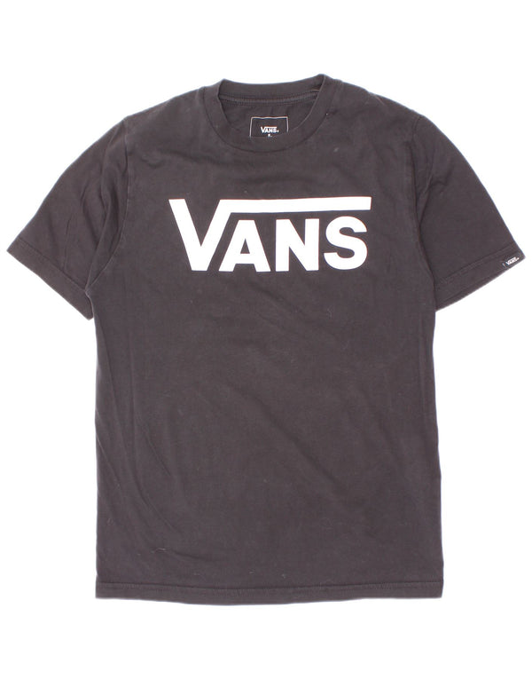 T-shirt grafica da bambino Vans Classic Fit 8-9 anni piccola in cotone nero