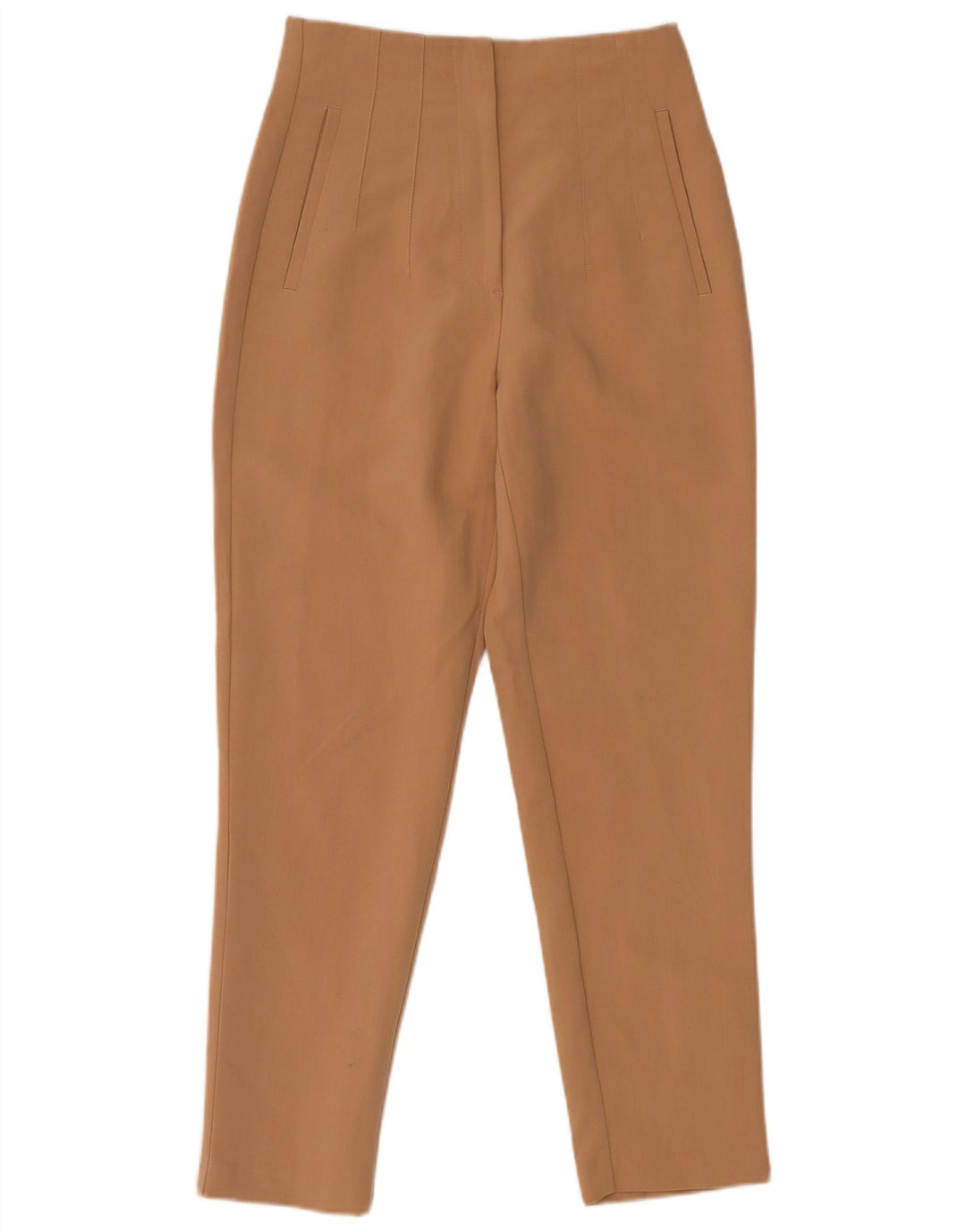 Pantaloni chino affusolati da donna Zara piccoli W26 L26 poliestere marrone