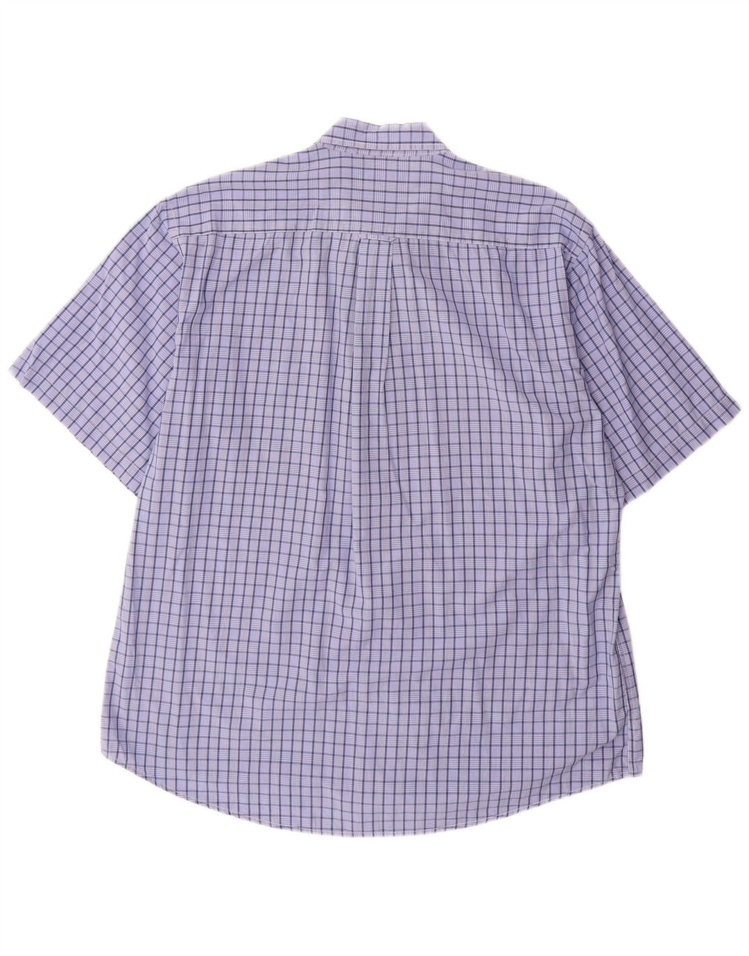 Camicia a maniche corte da uomo Nautica XL in cotone a quadri blu