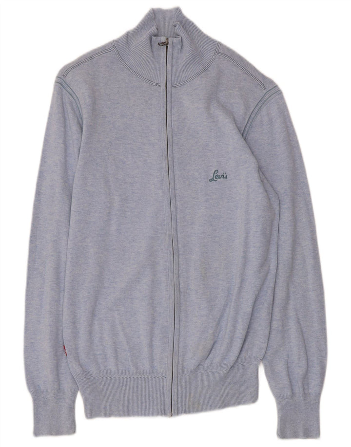 Maglione cardigan da donna LEVI'S UK 10 piccolo cotone blu