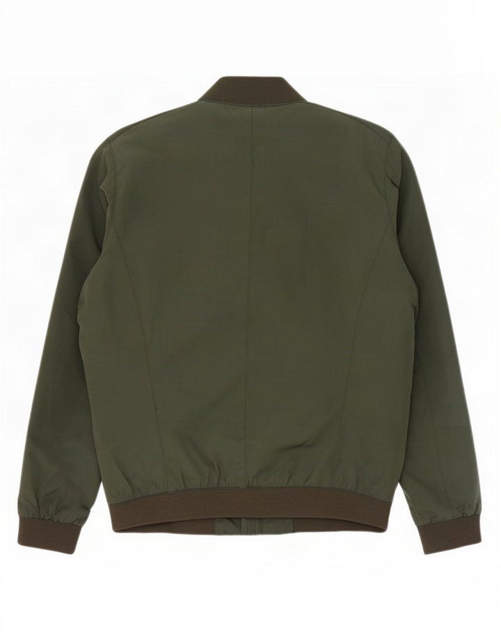 Giubbotto bomber da uomo Zara UK 40 grande poliestere verde