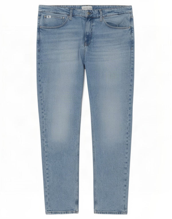 Calvin Klein Mens Slim Jeans W38 L32 Blue Cotton