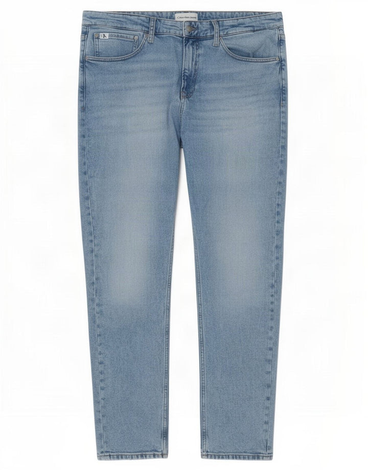 Jeans slim da uomo Calvin Klein W38 L32 cotone blu