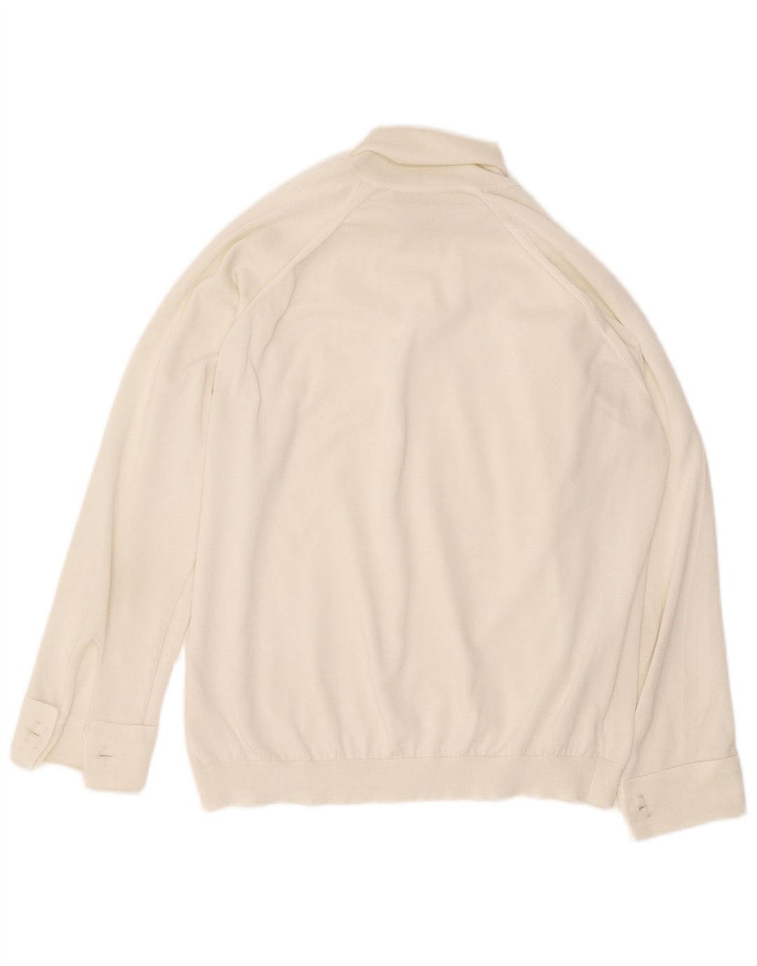 Top camicetta oversize a maniche lunghe vintage da donna UK 16 grande bianco