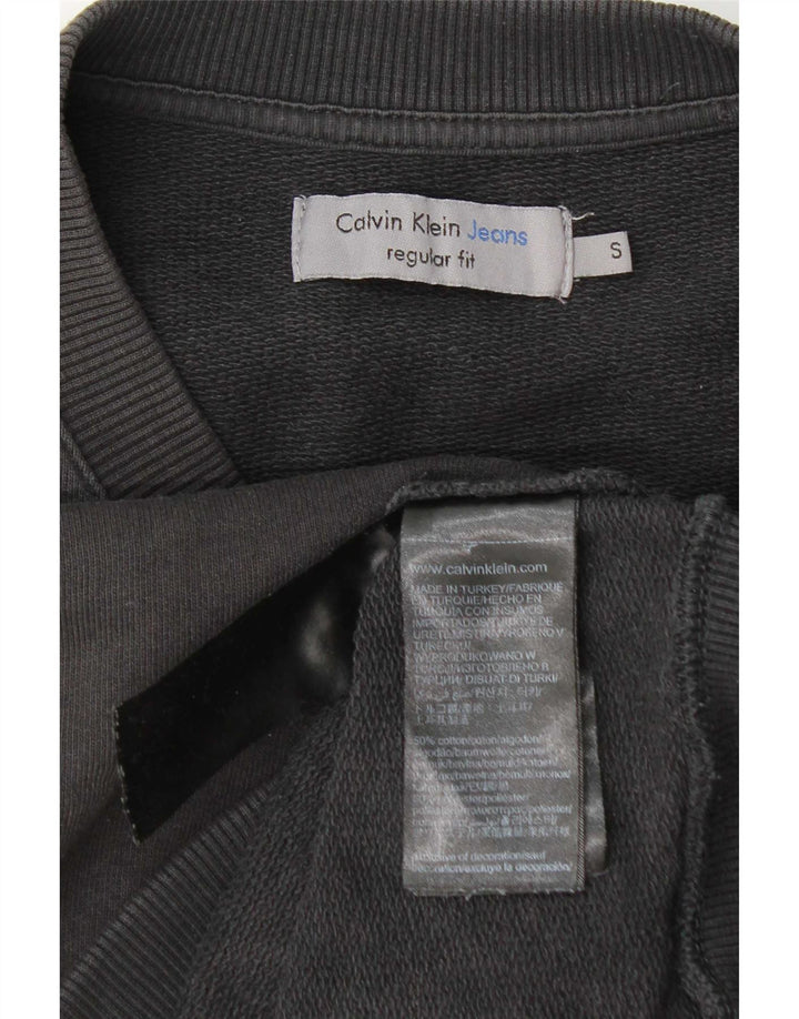 Calvin Klein Jeans Uomo Regular Fit Felpa Maglione Piccolo Cotone Grigio