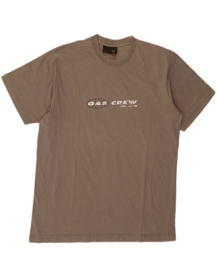 T-shirt grafica da uomo Gas Top 2XL cotone grigio