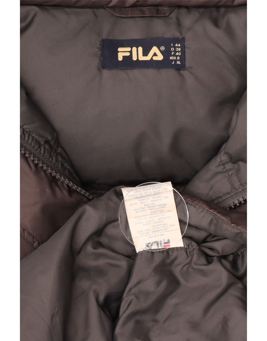 Cappotto imbottito con cappuccio da donna Fila IT 44 Nylon grigio medio