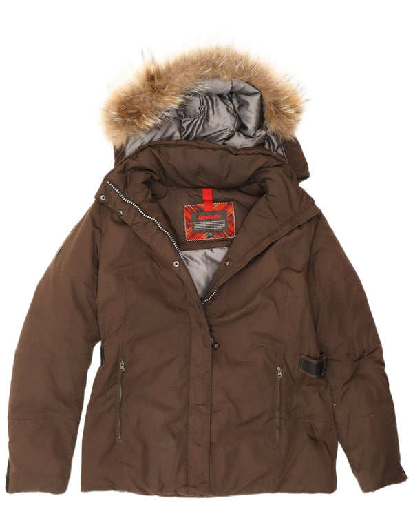 Giacca imbottita con cappuccio da donna Invicta UK 12 Poliestere marrone medio