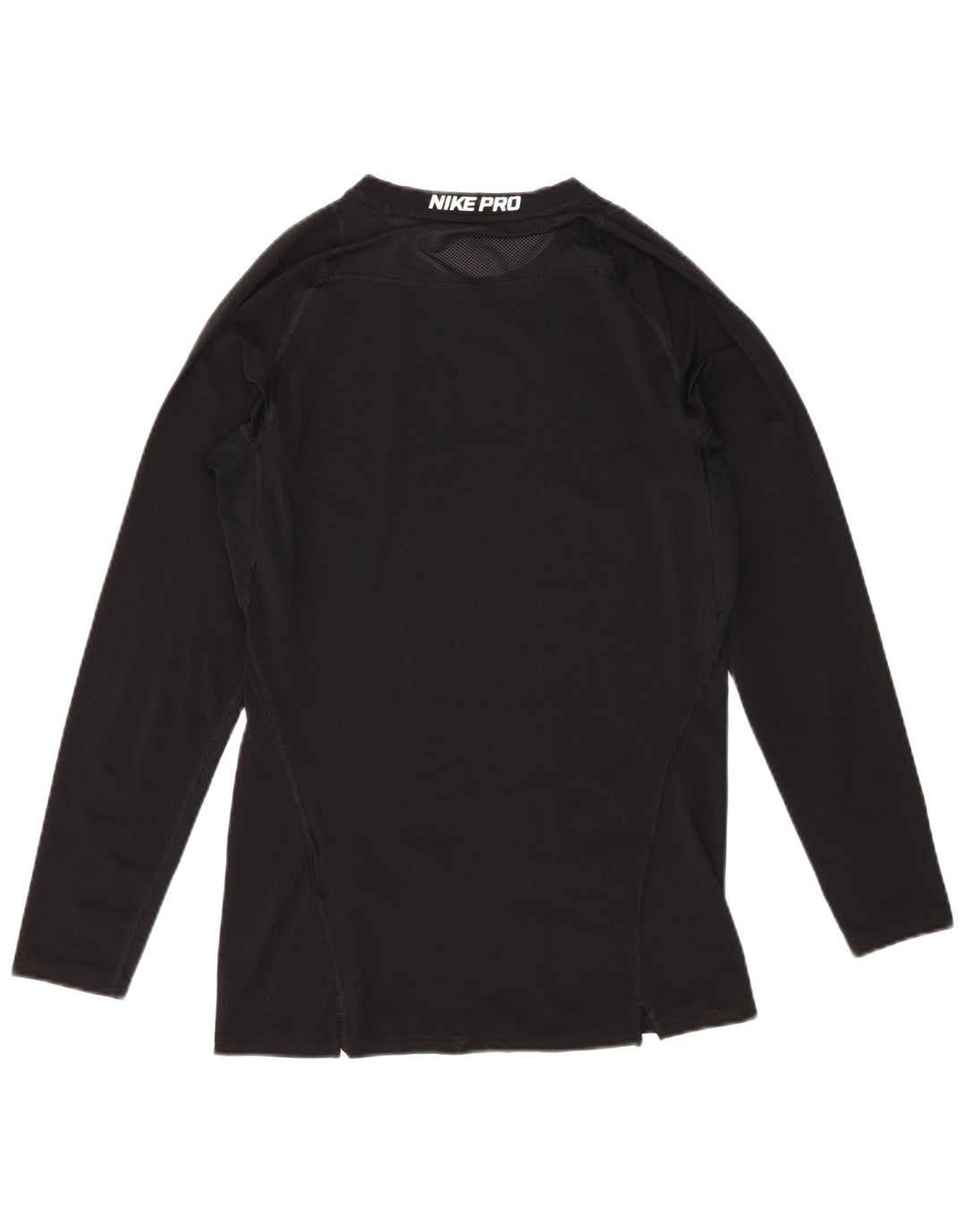 Nike Dri Fit Top da donna a manica lunga UK 14 Large Nero Poliestere