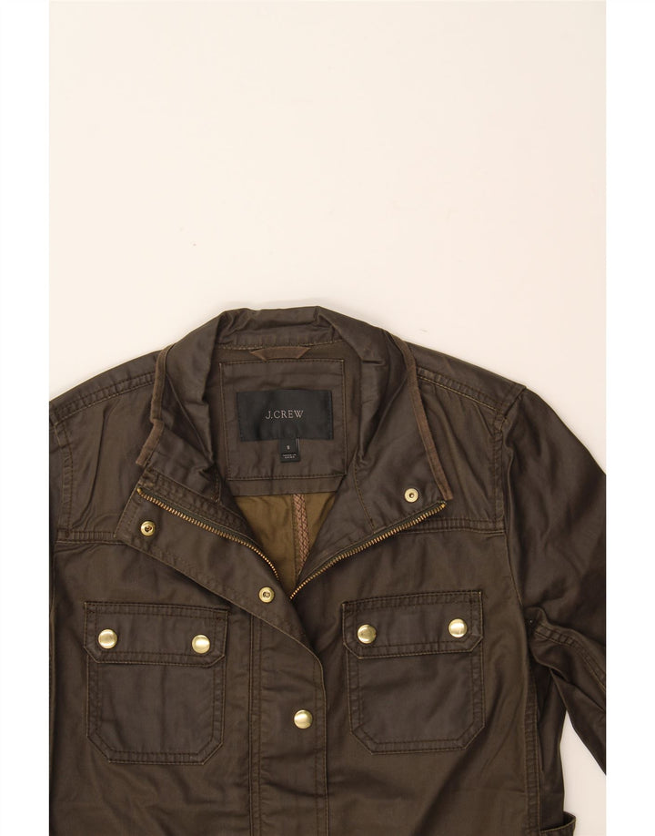 Giacca pratica da donna J. CREW UK 10 piccola in cotone marrone