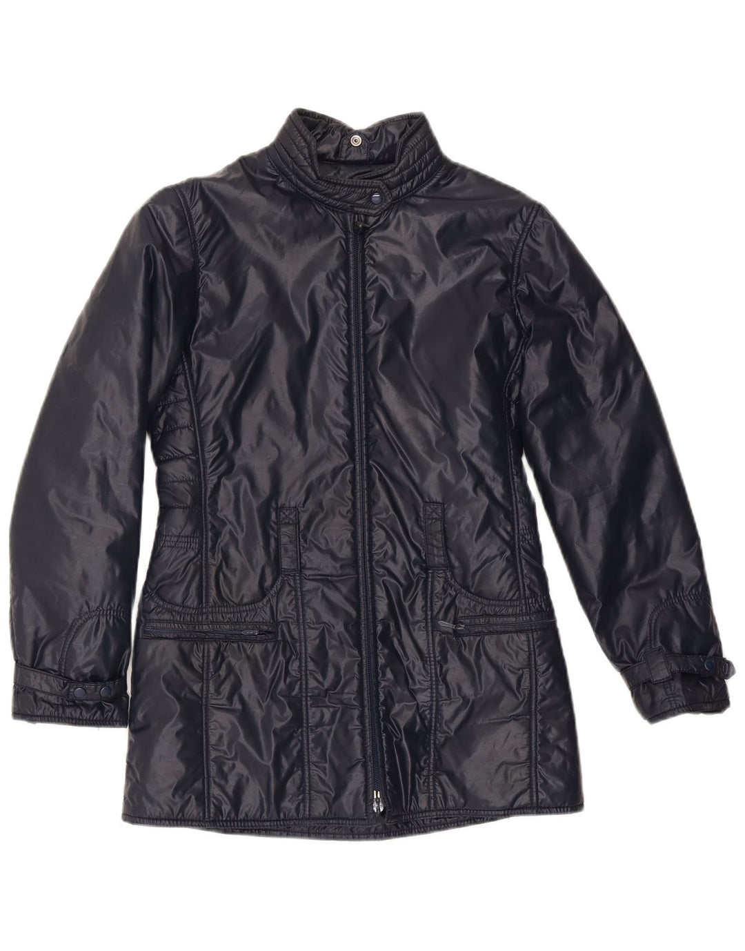 Giacca imbottita da donna Trissi UK 12 medio blu navy