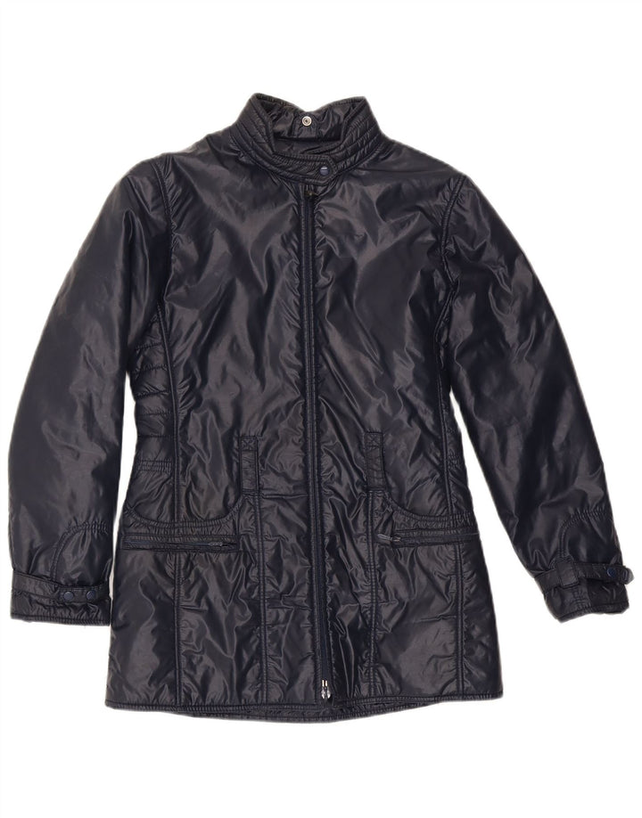 Giacca imbottita da donna Trissi UK 12 medio blu navy
