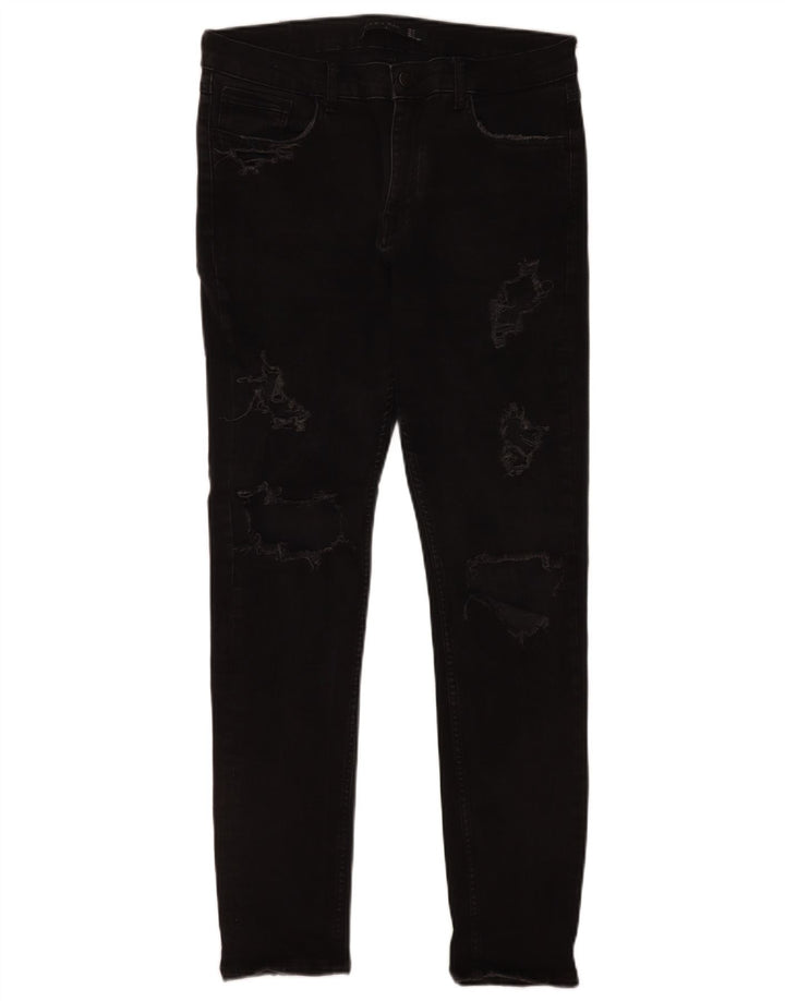 Jeans skinny effetto invecchiato da uomo Zara EU 40 medio W31 L29 neri