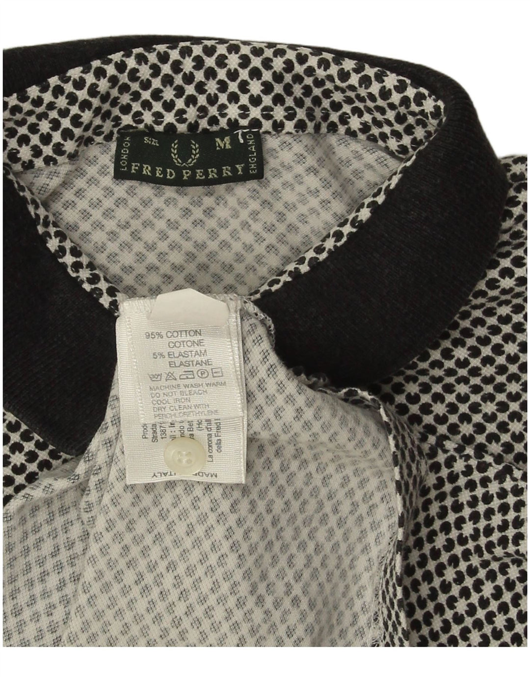 Polo da donna FRED PERRY UK 12 cotone floreale blu navy medio