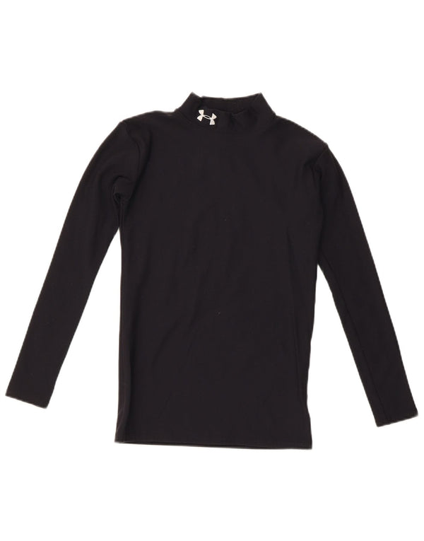 Maglia Under Armour da bambino a manica lunga 11-12 anni Large in nylon nero