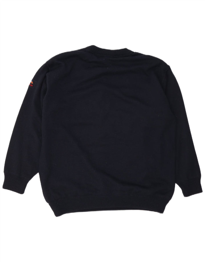 WHISPER Maglione da uomo girocollo da yachting maglione XL blu navy poliestere