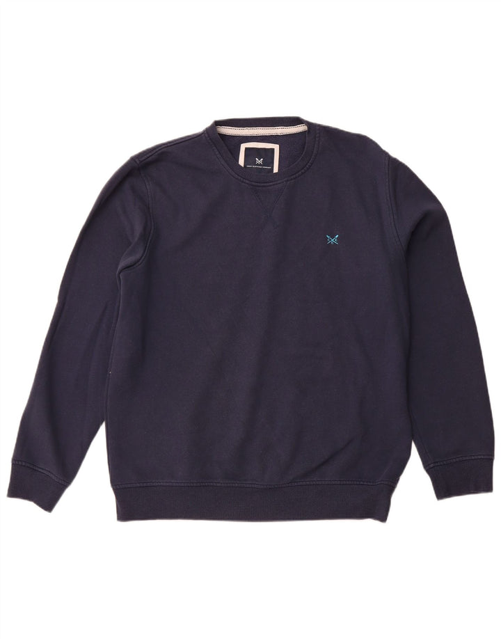 CREW CLOTHING Felpa da uomo maglione grande blu navy