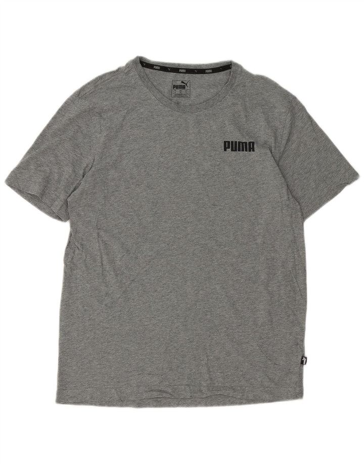 T-shirt da uomo Puma Top in cotone grigio medio