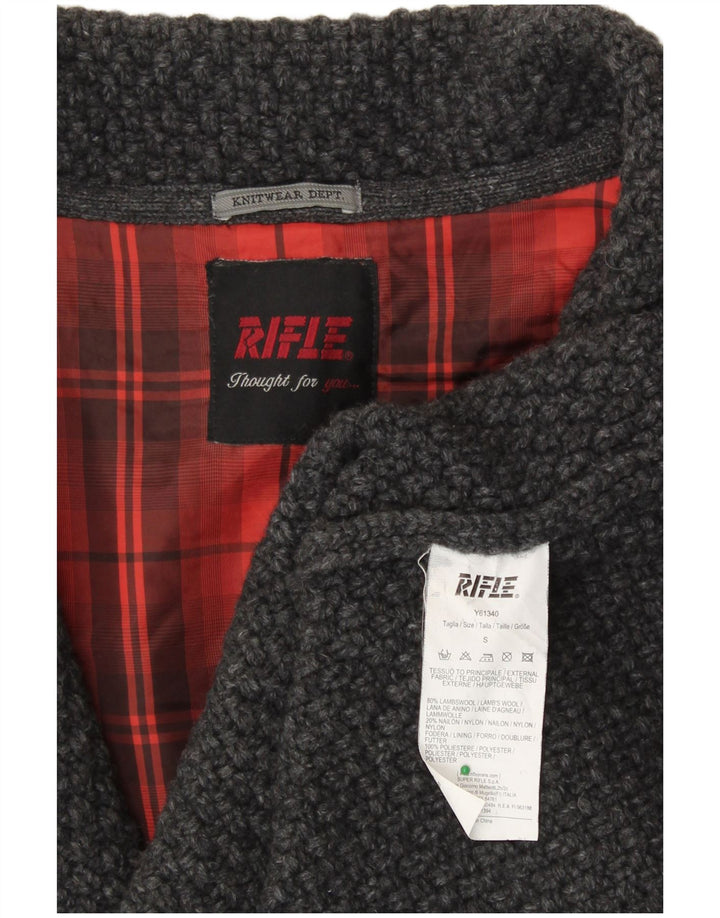 Soprabito in maglia da donna RIFLE UK 10 piccolo in lana d'agnello grigia