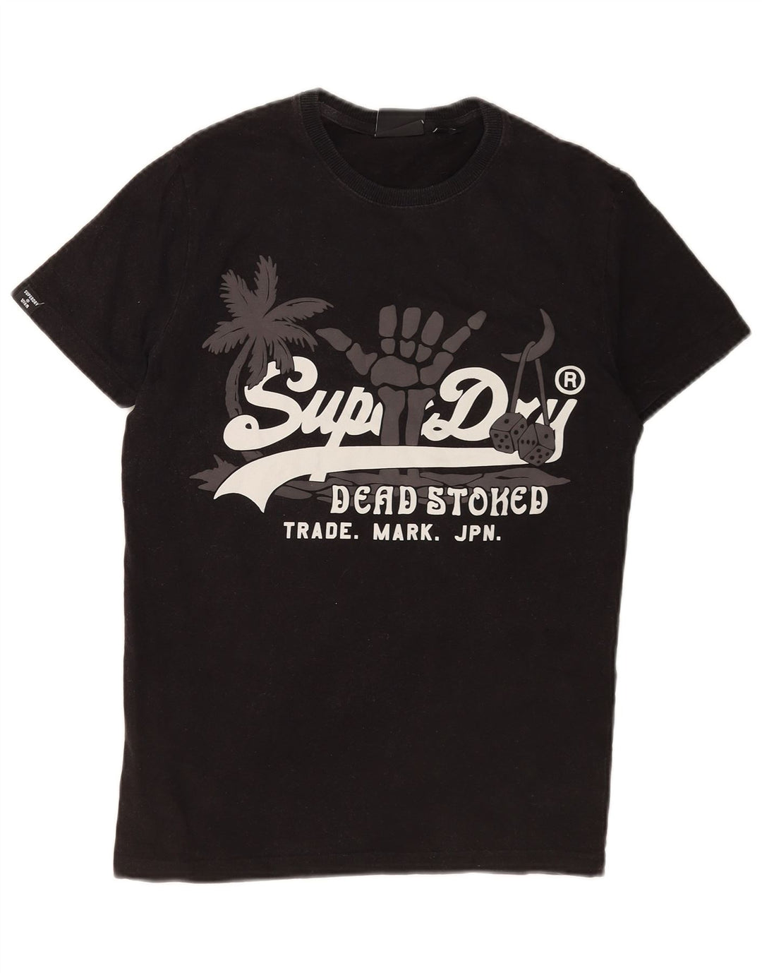 T-shirt grafica da uomo Superdry Top piccola nera