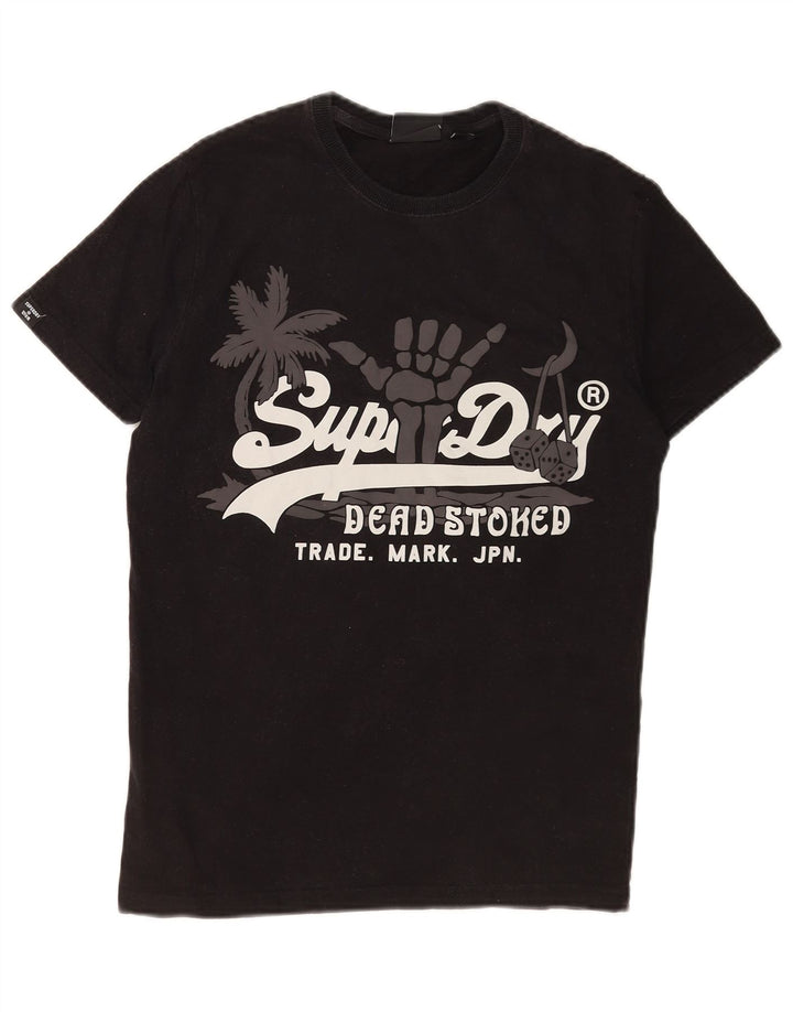 T-shirt grafica da uomo Superdry Top piccola nera